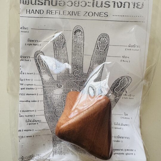 Wooden Triangular Reflexology Tool – Precision Acupressure & Massage Aid