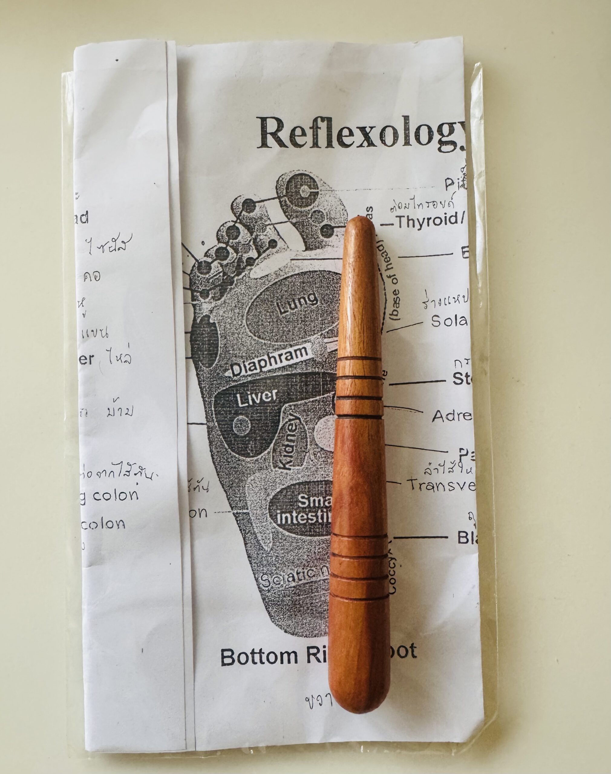 Wooden Reflexology Massage Stick – Traditional Acupressure Tool for Foot & Body Massage